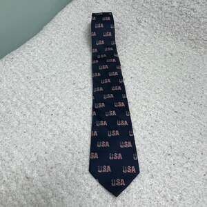 Holiday Traditions Patriotic USA Flag Logo Microfiber Men's Necktie 250th Birthd